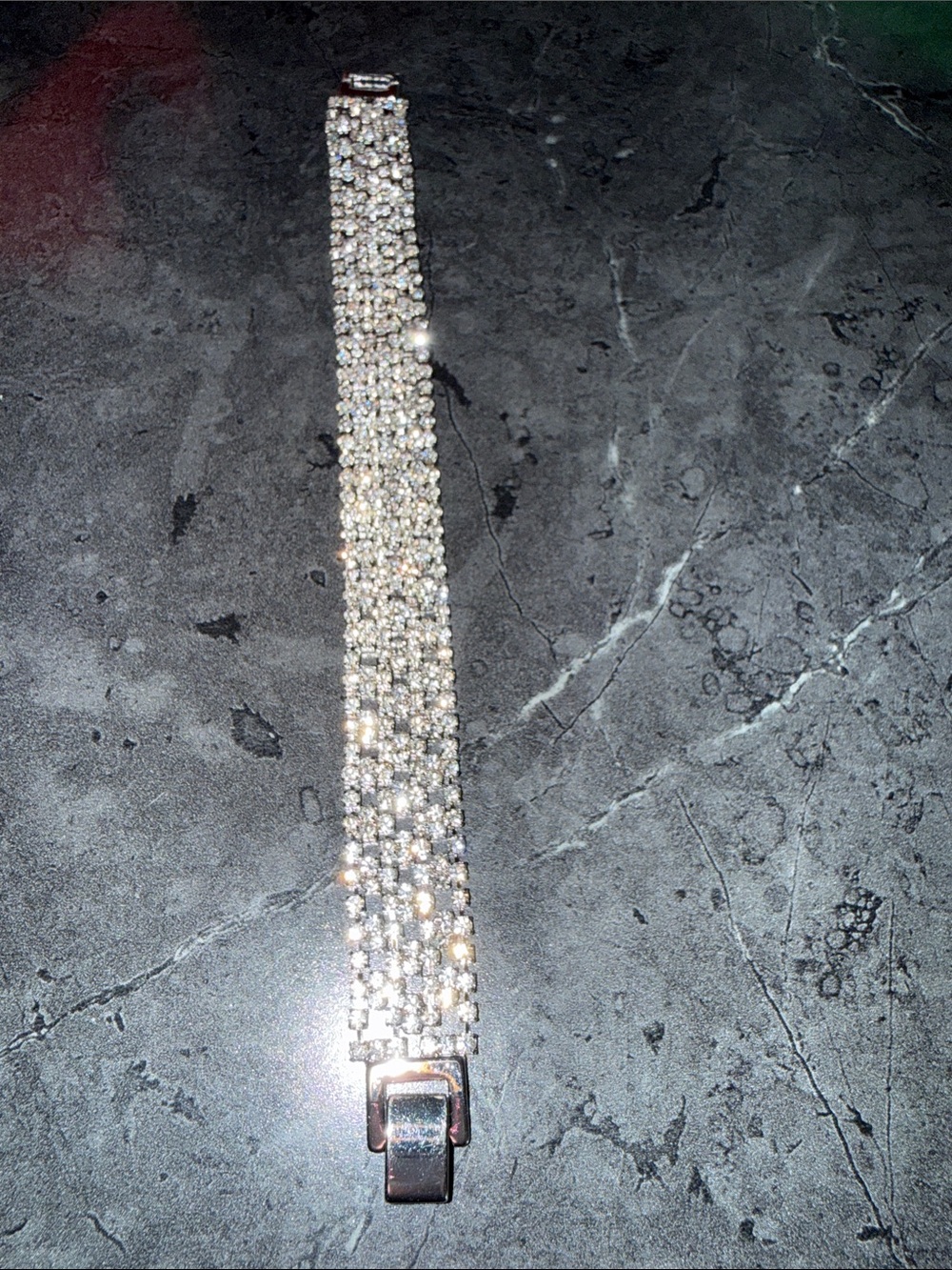 Crystal Multi-Row Bracelet - Silver